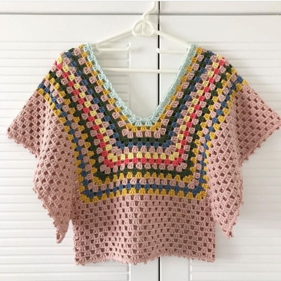 Spring Summer crochet blouse handmade - Picture 2 of 3